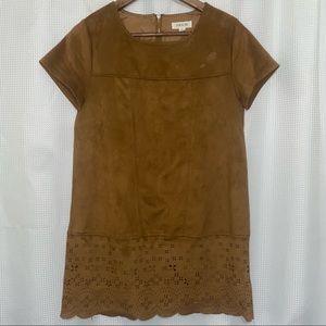 Taylor & Sage Brown Velvet Mini Dress S